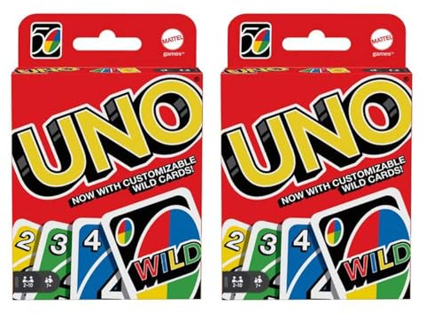 Mattel 4347154784 Uno Card Game 2 Pack, Red