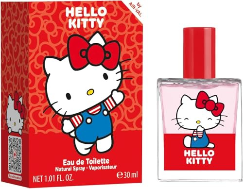Hello Kitty parfym för barn: Eau de Toilette i en vacker glasflaska och Kitty-motiv, gåva till flickor (30 ml)