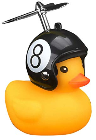 Klaxon Vélo avec Lumières LED, Cloche Canard Accessoires, Mignon Dessin Animé Jaune Petit Canard, Hélice Guidon pour Tout-Petits Enfants Et Adultes