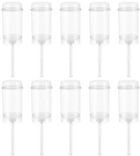 TOPBATHY 20 Stück Schiebbarer Kuchenhalter Mit Deckel Kunststoff Push Pops Für Kuchen Eis Pudding Und Desserts Wiederverwendbar Ideal Für Party Backen Und Aufbewahrung
