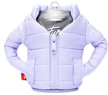 Puffin - The Puffy Beverage Jacket - Insulated 12 oz Can Cooler I Beer Bottle & Soda Can Insulator, Keep Drinks and Beverages Cold - Lavender