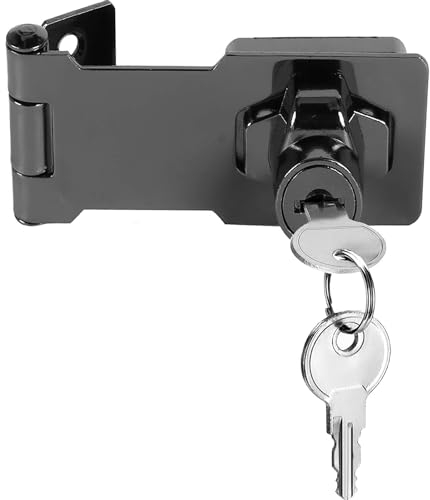 Litensh 3 Inch Vorhängeschloss mit Schlüssel Torriegel Türriegel Schublade Schrankschlösser Drehknopf Verriegelung für Schrank Möbel Briefkasten Schrank Schiebetür Schloss Abschließbar