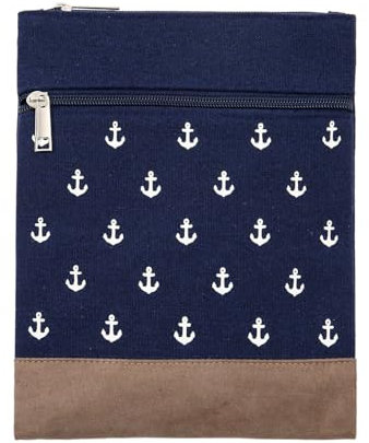 Leoberg Crossbag Tasche in verschiedenen Farben und Designs - Schultertasche aus Baumwolle in 302112-Blau-8