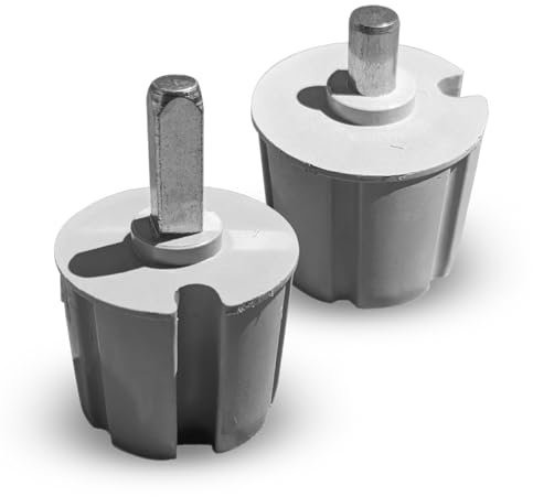 Coppia Calotta Tenda da sole con Perno Quadro e Perno Tondo da 13 x 13 mm. Diametri da 60-63 - 70 mm. Calotta per Rullo Avvolgitore per Tenda da Sole Per Esterno (CALOTTE PER RULLO DA 70 MM)