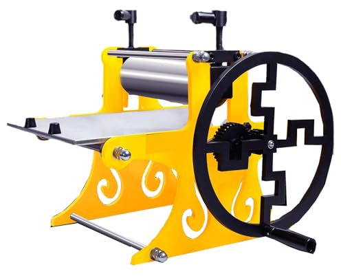 THYXGS Tryckpress, brevtryckmaskin, tryckstorlek 250 x 500 mm, rostfritt stålrulle och skruv, flerstegs växellåda, för kopparplatta/träsnitt