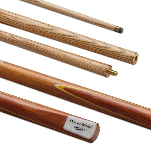 PowerGlide Target Queue de Billard ou Snooker Unisexe, Marron, Jaune, Full Size 57