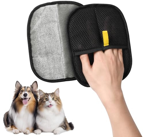 2 guanti per la rimozione dei peli di animali domestici, per peli di cani e gatti, migliorati, ingranditi e ispessiti, per la rimozione dei peli di animali domestici, per il lavaggio della depilazione
