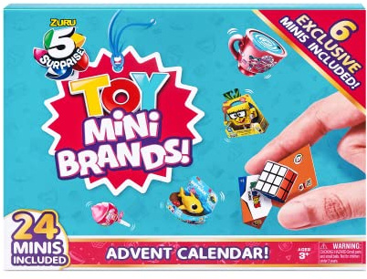 ZURU Calendrier de l'Avent 5 mini marques avec 6 mini figurines exclusives