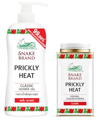 Ormmärke badset – tvåpack duschgel 450 ml och värmekylande pulver 140 g (klassisk doft, 1 set)