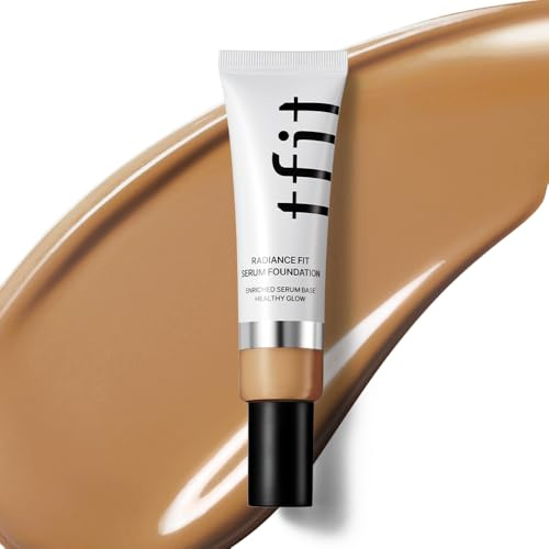 TFIT Radiance Fit Serum Foundation – makellose Deckkraft, taufrisches Finish, langanhaltend, leichtes, koreanisches Make-up, 1,05 oz. (N05 Toffee, 1,05 oz.)