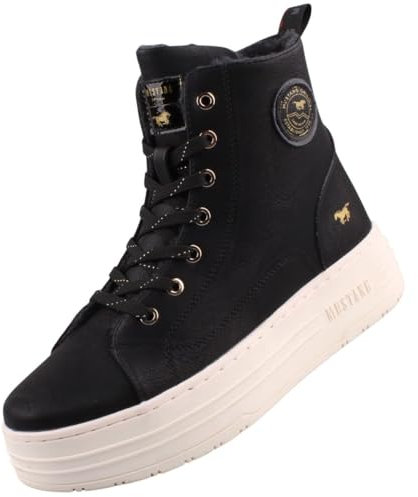 MUSTANG Damen High-Top Sneaker Schwarz EU 40