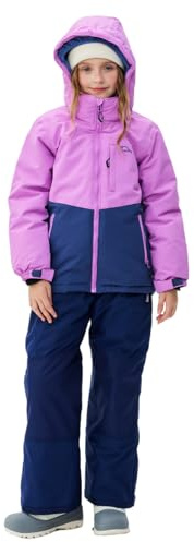 SMONTY SNOWER Tuta da Sci per Bambine con Cappuccio Staccabile, Completo da Sci, Super Caldo, Tuta Invernale per Bambina, Ragazza, Neve, Freddo, Impermeabile, Montagna, Sport Invernali, Regalo