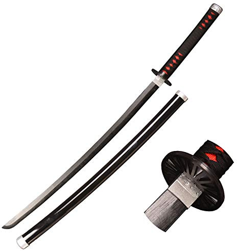 Eroberer Replicar la Espada Juego de Roles Espada Tanjirou Espada Samurái, Accesorios de Espada de Plástico Jugar Halloween Papel Regalo 40 Pulgadas