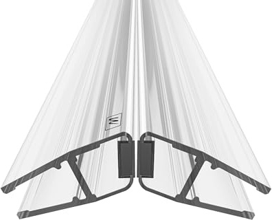 WAKA Premium Magnet – duschtätning och duschdörr PRO-M3 duschtätningar för duschdörrar optisk transparent, tätning dusch glasdörr 6–8 mm, 200 cm duschdörrstätning 135° möjlig
