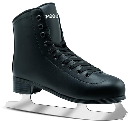 SMOOJOY Figure Skates for Women and Men Classic Ice Skates Indoor Outdoor Lace-Up Fun Ice Skate Shoes for Kids Adult