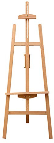 Caballete de exhibición Tablero de dibujo Soporte trasero de alta gama de 1,5 m Caballete de haya Caballete de haya roja Caballete de madera para bocetos de estudiantes Marco de pintura al óleo M