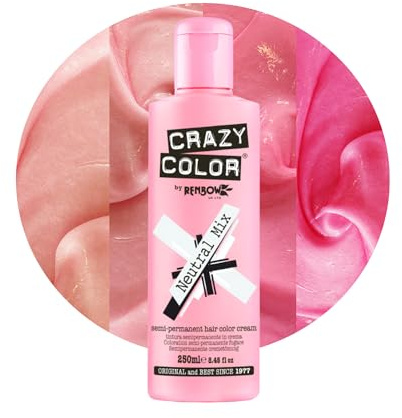 Crazy Color Neutral Mix | Pasteliser. Transform a Semi-Permanent Hair Dye into a Custom Gloss/Glaze. Pastelise Vibrant Colour to Pastel Shades. 250ml.