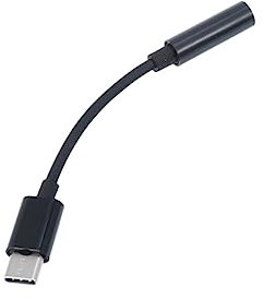 CAXUSD Adattatore Audio Da Tipo c a 3,5 Mm Cavo Aux Usb-c Maschio a Jack Audio Femmina Per Smartphone e Computer Connettore Reversibile Nero Leggero Portatile