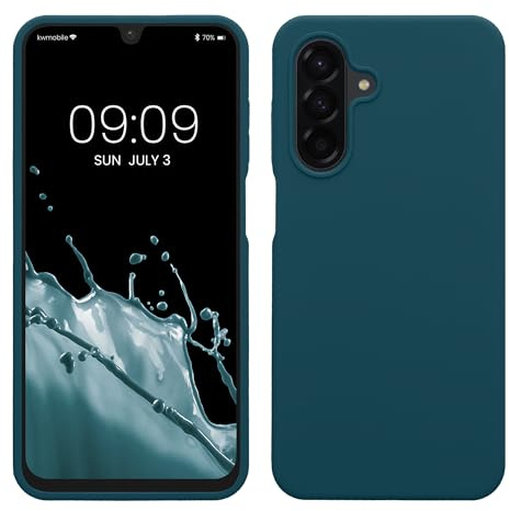 kwmobile Cover per Samsung Galaxy A26 5G Custodia - Back Case per Smartphone in Silicone TPU - Protezione Gommata - petrolio matt