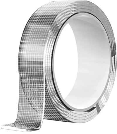 Kiyanest Transparent Dubbelsidig Tejp 2cm x 300cm x 0.1cm | Tvättbar, Återanvändbar, Spårlös Nano-tejp för Vägg, Kök, Bil och Kontor