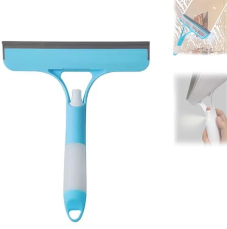 3 in 1 Spray Squeegee, 3 in 1 Window Cleaning Scraper, Window Squeegee with Sprayer for Glass, Flooring and Tiles, etc. (Blue)
