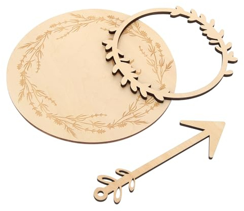 ULDIGI Cartes Mensuelles en Bois pour -Né Jeu d'Annonces de Naissance Disque Jalon Bébé Décoration Crèche Accessoire Photo Étapes Importantes