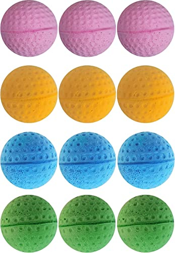 GINFH Cat Foam Ball Cat Sponge Ball Toy Soccer Toy (12Pack)