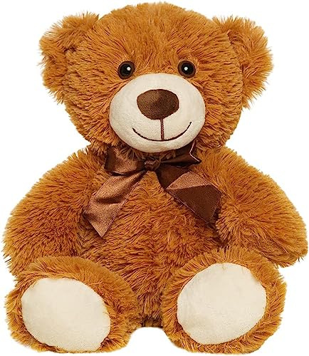 Yeqivo Orsi di peluche Animali imbalsamati Giocattoli di peluche Regalo per Bambino Fidanzata 13.5 Pollici per Natale San Valentino Compleanno Matrimonio Festa (Marrone,1 Pcs)