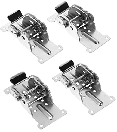 Veemoon 4 Stück Scharnier ersatzteile für gartenmöbel möbelbeschläge möbelbeschlag schrank zubehör Tischbeine aus schwarzem Metall zusammenklappbare Regale Möbelzubehör Nähen Klappe Eisen