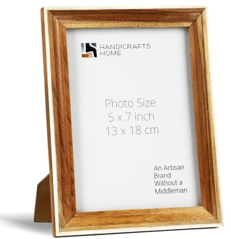 Handicrafts Home 5x7 Picture Frames - Vintage Style Wall Hanging & Desk Decor - Farmhouse Photo Frames for Living Room Office & Home Decor, Gift Picture Frame, Pre Wedding, Family Pictures, Exhibit