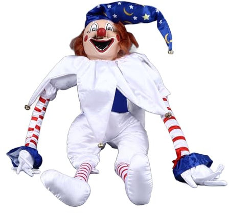 Fuerdich Halloween-Dekor, Gruselige Puppe Unheimliche Clown-Puppen-Dekoration Hängender gruseliger Clownsschmuck für Veranstaltungen mit Horrorthemen