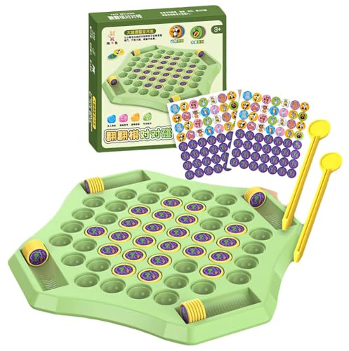 CTALBFF 1 Set Animal Flip Chess Memory Game, Easy Matching Chess Board Game, Interactive Funny Educational Kids Toys for Kids Teens Adults, 2 Players, Age 3+
