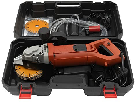 Máquina de corte ranurado de pared, 4800 W, fresadora ranurada con aspiración y 5 cuchillas, profundidad máxima de ranura 41 mm/ancho 42 mm para ladrillo, hormigón, mármol, granito