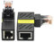 Riertostng Adattatore di prolunga Ethernet Cat 6 a 90 gradi, RJ45 da maschio a femmina 1000 Mbps, per computer, laptop, router – 2 pezzi