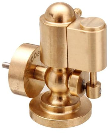 ROUASD Mini Full Copper Single Cylinder Steam Engine Model Kit Without Boiler Engine Power Model for Ships Educational Physics Experiment for Adults