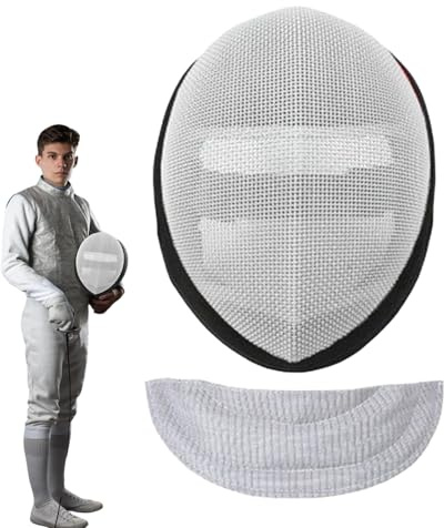 Protector facial de valla, máscara protectora de esgrima, equipo de protección para cascos y cubierta sólida, equipo transpirable para niños, adultos, atletas