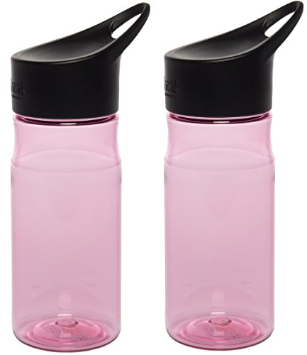Thermos (2 Pack) Intak 18oz Portable Plastic Hydration Water Bottles With Cap Handle