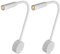 Artpad Paquet de 2 projecteurs muraux blancs, lampe de chevet Cob, lampe de chevet Cob, lampe de chevet minimaliste, montage mural en surface, 3W, veilleuse avec interrupteur à bouton