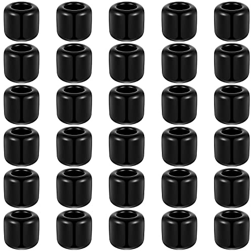 Suclain 20 Pieces 0.7 Inch Chime Candle Holder Small Candle Holders Ceramic Holder for Rituals, Spells, Vigil, Altar, Witchcraft, Wiccan Supplies(Black)