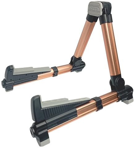 AUPHY AGS08 Supporto Universale per Chitarra, Leggero in Lega, Base Regolabile in Larghezza, Pieghevole, Stabile, Antiscivolo, Adatto per Chitarre Elettriche Basso Chitarra Acustica，ecc.