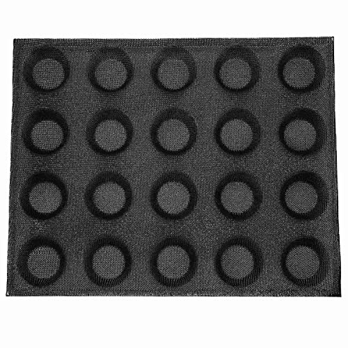 Iunipusy Mini moule à muffins, plaque de cuisson à 20 trous pour mini pizzas, pain rond et hamburgers, 35 x 28 cm – Plaque anti-adhésive polyvalente pour des résultats de cuisson parfaits