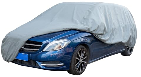 Leader Accessories Funda Completa para Coche, protección básica, 3 Capas, protección UV, Funda Transpirable para vehículo, Ajuste Universal (Hatchback-419x178x152cm,Gris)