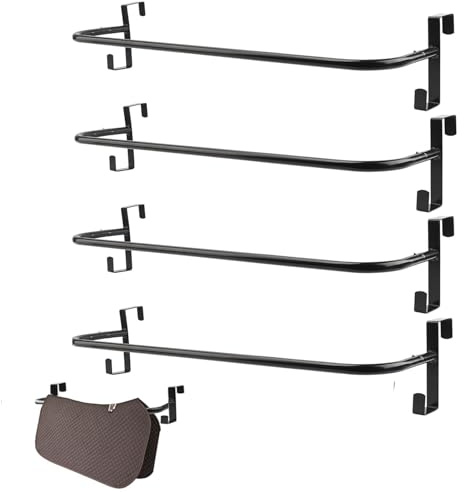 HDYEGY 4Pcs Blanket Rack with Tack Rack,Portable Blanket Bar for Hanging Horse Blankets Pads Saddle Blankets,36 Inch