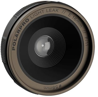 PolarPro - Lente LightLeak - The One - 28mm - f11 - Lente de cámara - Fuga de luz Ajustable - Efecto Atemporal - Montura Fuji X