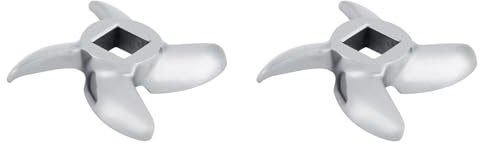 TOPINCN 2 Uds #12 Cuchilla para Picadora de Carne, Cortador de Cuchillos de Acero Inoxidable, Repuesto para Picadoras, Herramientas para Carne y Aves de Corral, Picadoras de Carne