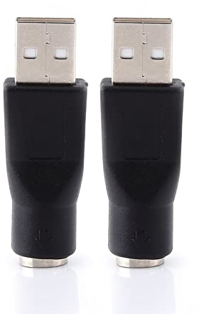 Ejoyous USB vers PS/2, taille compacte, facile à transporter, à placer et à jouer, adaptateur pour clavier et souris, prend en charge le remplacement à chaud, prend en charge l'alimentation du port PS