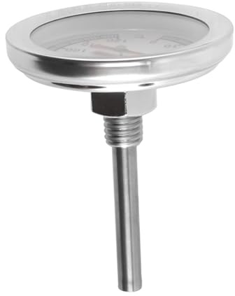 Fasizi Thermomètre de Cuisson pour Barbecue, fumoir, Four, Pizza, Affichage de la température 0-120 °C pour la Cuisson de la Viande, thermomètre de Cuisine en Acier Inoxydable