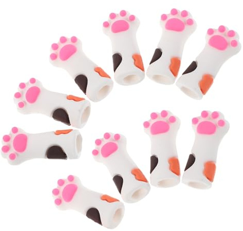 CIYODO 10 Piezas Fundas de Silicona para Cortauñas con Diseño de Patas de Gato Protectores para Tijeras Pinzas y Herramientas de Manicura y Pedicura