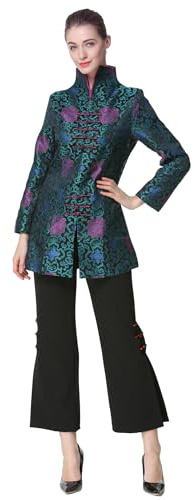 Bitablue Women's Traditional Chinese Brocade Standup Collar Tang Suit Jacket (X-Large)