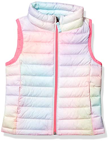 Amazon Essentials Chaleco acolchado, ligero y resistente al agua para niñas, color rosa degradado, talla S